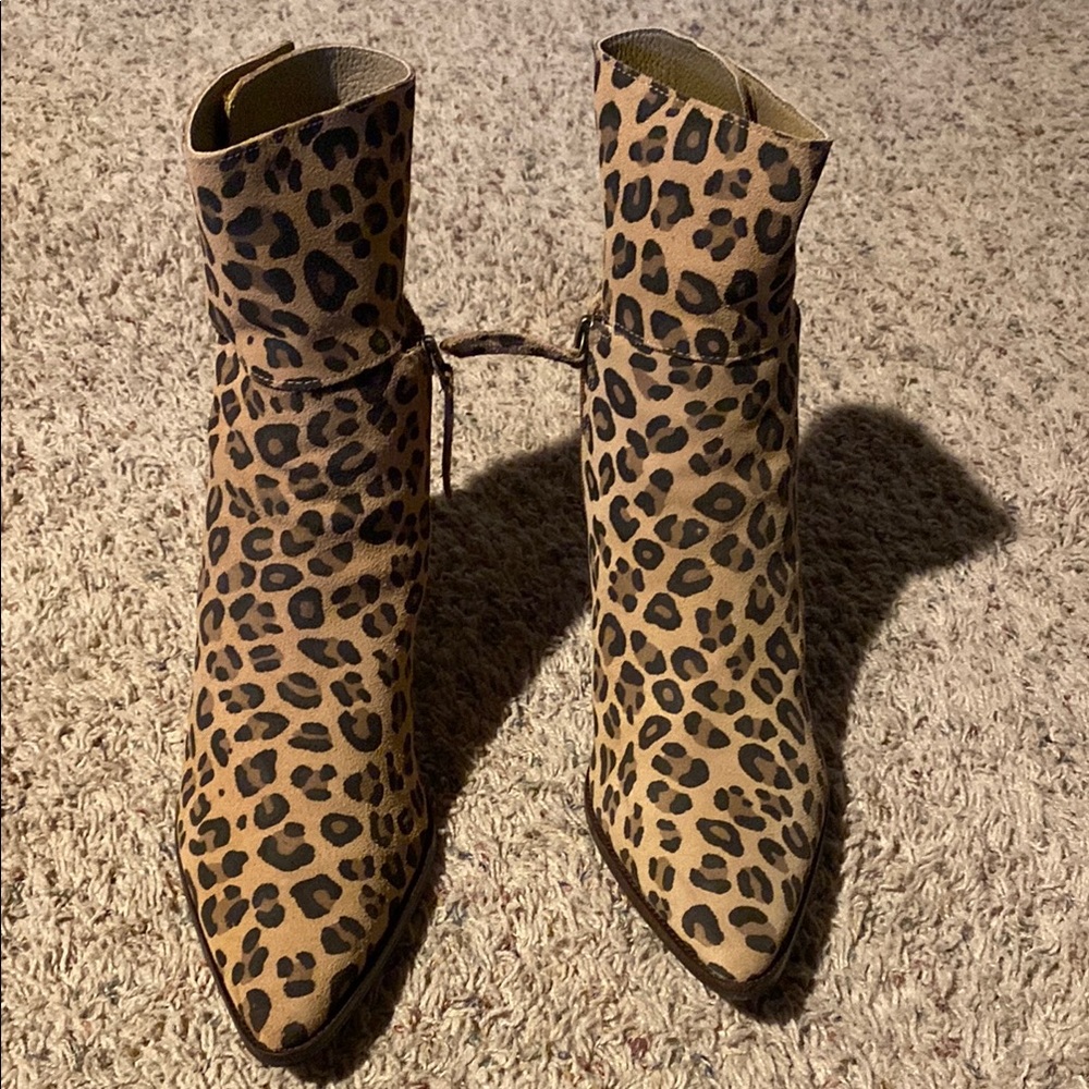 Matisse Brown and Black Ankle Boots with Western Flair
